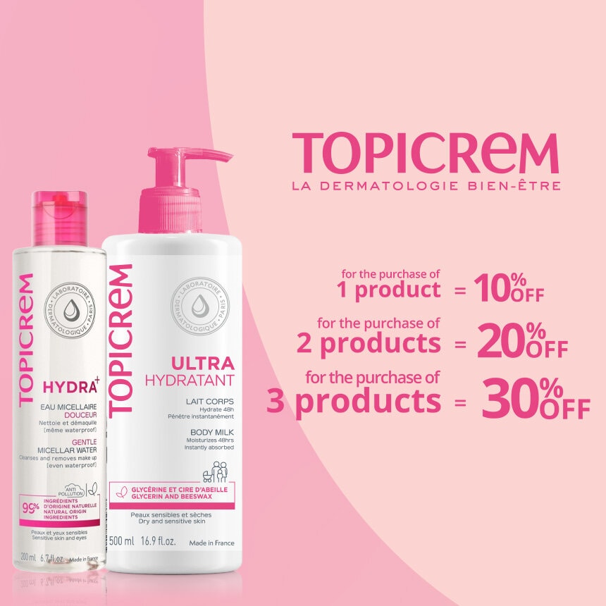 10% off on all the Topicrem products