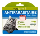 Vetoform Antiparasitaire Insectifuge Chat 6 Pipettes de 1 ml