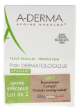 A-DERMA Soap Free Dermatological Bar 2x100g