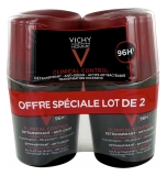 Vichy Homme Clinical Control Déodorant Détranspirant Anti-Odeur 96H Roll-On Lot de 2 x 50 ml