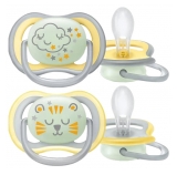 Avent Ultra Air Nighttime 2 Sucettes Orthodontiques 18+ Mois