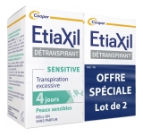 Etiaxil Détranspirant Sensitive Aisselles Peaux Sensibles Roll-On Lot de 2 x 15 ml