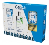 CeraVe Nawilżający Krem do Twarzy 52 ml + Nawilżający Płyn do Mycia Ciała 88 ml + Skarpetki Gratis