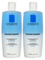 La Roche-Posay Respectissime Démaquillant Yeux Waterproof Lot de 2 x 125 ml La Roche-Posay Respectissime Démaquillant Yeux Waterproof Lot de 2 x 125 ml