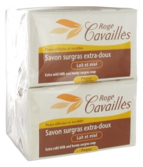 Rogé Cavaillès Savon Surgras Extra-Doux Lait et Miel Lot de 3 x 250 g + 1 Gratuit Rogé Cavaillès Savon Surgras Extra-Doux Lait et Miel Lot de 3 x 250 g + 1 Gratuit