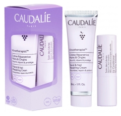 Caudalie Duo Vinotherapist Crème Réparatrice Mains et Ongles 30 ml + Soin des Lèvres 4,5 g