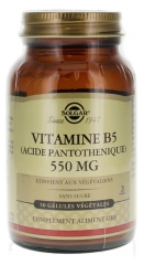 Vitamine B5 (Acide Pantothénique) 550 mg 50 Gélules Végétales Vitamine B5 (Acide Pantothénique) 550 mg 50 Gélules Végétales