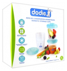 Dodie Pots de Conservation Hermétiques 6 Pots de 200 ml Dodie Pots de Conservation Hermétiques 6 Pots de 200 ml