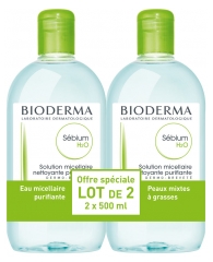 Bioderma Sébium H2O Solution Micellaire Nettoyante Purifiante Lot de 2 x 500 ml Bioderma Sébium H2O Solution Micellaire Nettoyante Purifiante Lot de 2 x 500 ml