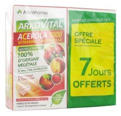 Arkopharma Arkovital Acerola 1000 Lot de 2 x 30 Comprimés Arkopharma Arkovital Acerola 1000 Lot de 2 x 30 Comprimés