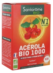 Santarome Bio Acérola Bio 1000 20 Comprimés Santarome Bio Acérola Bio 1000 20 Comprimés