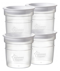 Tommee Tippee Closer to Nature 4 Pots de Conservation du Lait 60 ml Tommee Tippee Closer to Nature 4 Pots de Conservation du Lait 60 ml