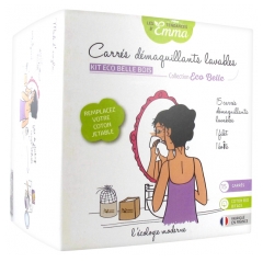Les Tendances d'Emma Collection Eco Belle Kit Bois Carrés Démaquillants Lavables Coton Bio Biface Les Tendances d'Emma Collection Eco Belle Kit Bois Carrés Démaquillants Lavables Coton Bio Biface