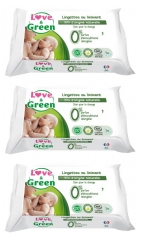 Love & Green Lingettes au Liniment Lot de 3 x 56 Lingettes Love & Green Lingettes au Liniment Lot de 3 x 56 Lingettes