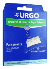 Urgo Brûlures et Blessures Superficielles 4 Pansements Waterproof Urgo Brûlures et Blessures Superficielles 4 Pansements Waterproof