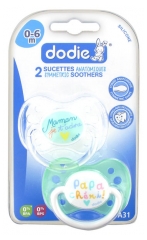 Dodie Sucette Anatomique Silicone 0-6 Mois Lot de 2 N°31 Dodie Sucette Anatomique Silicone 0-6 Mois Lot de 2 N°31