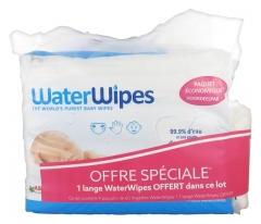 Waterwipes Lot de 4 x 60 Lingettes + 1 Lange Offert Waterwipes Lot de 4 x 60 Lingettes + 1 Lange Offert