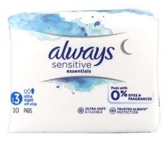 Always Sensitive Essentials Serviettes Hygiéniques Always Sensitive Essentials Serviettes Hygiéniques