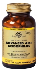 Solgar Advanced 40+ Acidophilus 120 Gélules Végétales Solgar Advanced 40+ Acidophilus 120 Gélules Végétales