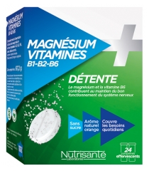 Nutrisanté Magnesium + Vitamins B1 B2 B6 24 Effervescent Tablets Nutrisanté Magnesium + Vitamins B1 B2 B6 24 Effervescent Tablets