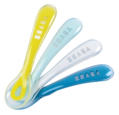 Béaba 4 Cuillères Silicone 2ème Age 8 Mois et + Béaba 4 Cuillères Silicone 2ème Age 8 Mois et +