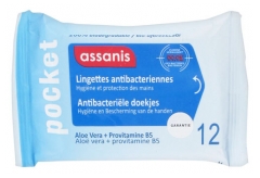 Assanis Toallitas Antibacterianas de Bolsillo 12 Toallitas Assanis Toallitas Antibacterianas de Bolsillo 12 Toallitas