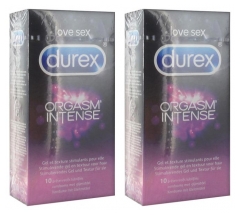 Durex Orgasm'Intense Lot de 2 x 10 Préservatifs Durex Orgasm'Intense Lot de 2 x 10 Préservatifs