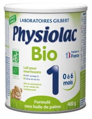 Physiolac Bio 1 De 0 à 6 Mois 400 g Physiolac Bio 1 De 0 à 6 Mois 400 g
