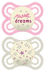 MAM Perfect Noche 2 Chupetes Silicona 0-6 Meses MAM Perfect Noche 2 Chupetes Silicona 0-6 Meses