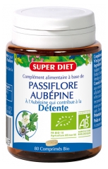 Super Diet Passiflore Aubépine Bio 80 Comprimés Super Diet Passiflore Aubépine Bio 80 Comprimés
