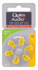 Quies Audio 6 Piles Zinc Air pour Aides Auditives (10) Quies Audio 6 Piles Zinc Air pour Aides Auditives (10)