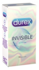 Durex Invisible Extra Fin Sensibilité Ultime 10 Préservatifs Durex Invisible Extra Fin Sensibilité Ultime 10 Préservatifs
