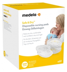 Medela Safe & Dry Coussinets d'Allaitement à Usage Unique 60 Coussinets Medela Safe & Dry Coussinets d'Allaitement à Usage Unique 60 Coussinets