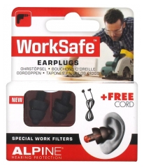 Alpine Hearing Protection Worksafe Bouchons d'Oreille + Cordon Gratuit Alpine Hearing Protection Worksafe Bouchons d'Oreille + Cordon Gratuit