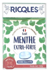 Ricqlès Bonbons Sans Sucres Goût Menthe Extra-Forte 40 g Ricqlès Bonbons Sans Sucres Goût Menthe Extra-Forte 40 g