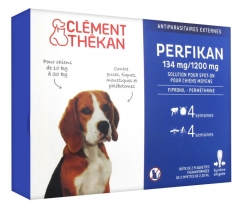 Clément Thékan Perfikan 134 mg/1200 mg Chiens Moyens 4 Pipettes Clément Thékan Perfikan 134 mg/1200 mg Chiens Moyens 4 Pipettes