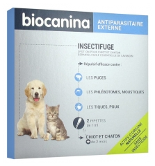 Biocanina Spot-On Welpe und Kätzchen Insektenschutzmittel 2 Pipetten à 1 ml Biocanina Spot-On Welpe und Kätzchen Insektenschutzmittel 2 Pipetten à 1 ml