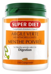 Super Diet Arcilla Verde Montmorillonita Menta 250 Tabletas Super Diet Arcilla Verde Montmorillonita Menta 250 Tabletas