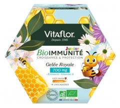 Vitaflor Gelée Royale Bio 700 mg Défense+ Junior 14 Unicadoses Vitaflor Gelée Royale Bio 700 mg Défense+ Junior 14 Unicadoses