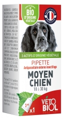 Vétobiol Pipette Moyen Chien 10 à 30 kg 1 Pipette Vétobiol Pipette Moyen Chien 10 à 30 kg 1 Pipette
