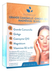 H.D.N.C Grande Camomille Ginkgo Coenzyme Q10 Magnésium Vitamines B2 et B3 30 Comprimés H.D.N.C Grande Camomille Ginkgo Coenzyme Q10 Magnésium Vitamines B2 et B3 30 Comprimés