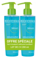 Bioderma Sébium Purifying Foaming Gel 2 x 200ml Bioderma Sébium Purifying Foaming Gel 2 x 200ml