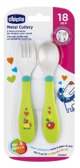 Chicco Couverts Bout Inox 18 Mois et + Chicco Couverts Bout Inox 18 Mois et +