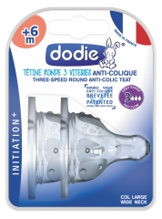 Dodie 2 Tétines Rondes 3 Vitesses Anti-Colique Débit Rapide + 6 Mois Dodie 2 Tétines Rondes 3 Vitesses Anti-Colique Débit Rapide + 6 Mois