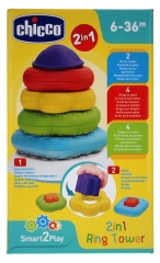 Chicco Smart2Play Pirámides de Anillos 2en1 6-36 Meses Chicco Smart2Play Pirámides de Anillos 2en1 6-36 Meses