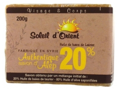 Soleil d'Orient Authentique Savon d'Alep 20% Pain de 200 g Soleil d'Orient Authentique Savon d'Alep 20% Pain de 200 g