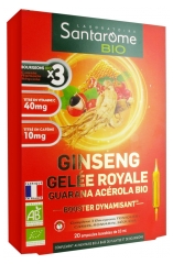 Santarome Bio Organic Ginseng Royal Jelly Guarana Acerola 20 Phials Santarome Bio Organic Ginseng Royal Jelly Guarana Acerola 20 Phials