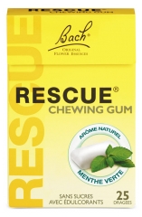 Rescue Chewing Gum Arôme Naturel Menthe Verte 25 Dragées Rescue Chewing Gum Arôme Naturel Menthe Verte 25 Dragées