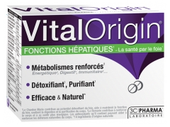 3C Pharma Vital Origin Fonctions Hépatiques 60 Comprimés 3C Pharma Vital Origin Fonctions Hépatiques 60 Comprimés