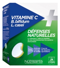 Nutrisanté Vitamin C + Probiotics Natural Defences 24 Tablets Nutrisanté Vitamin C + Probiotics Natural Defences 24 Tablets